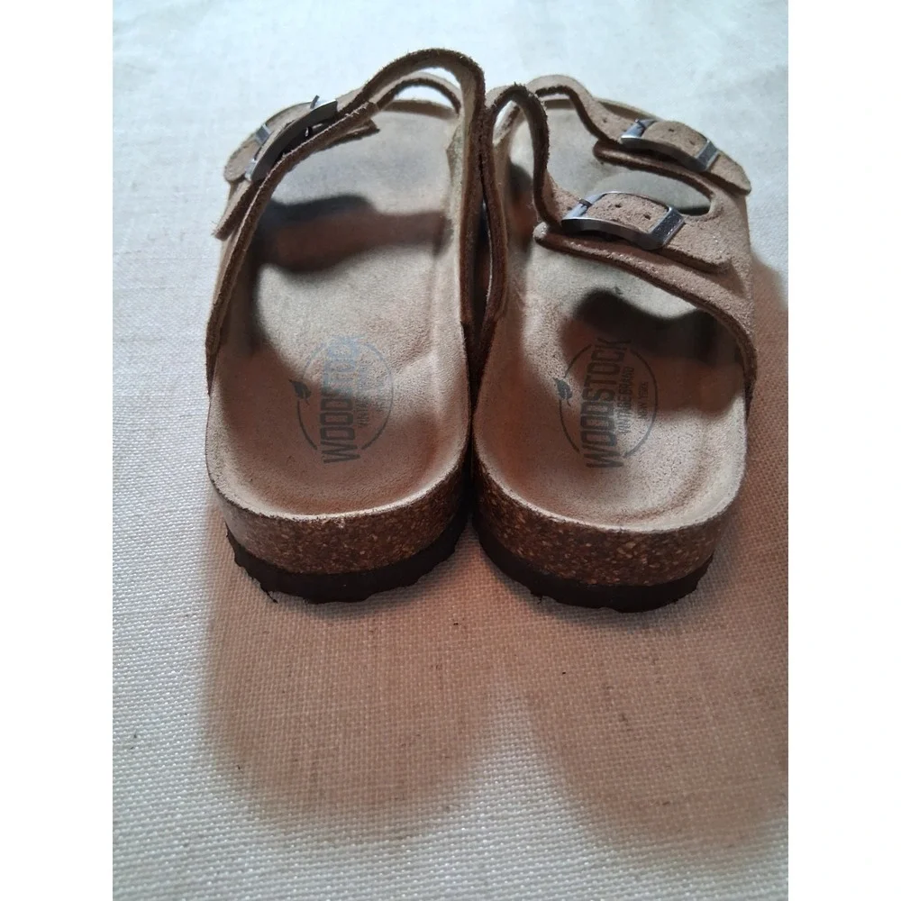Woodstock Vintage Brand New York Brown‎ Upper Leather Slide Sandals Boys Size 2M